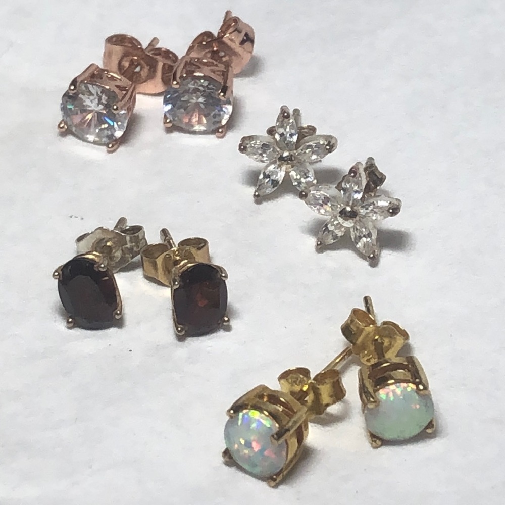 Gemstone Stud Earring Bundle - image 2